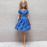 Modré šatičky pro Barbie