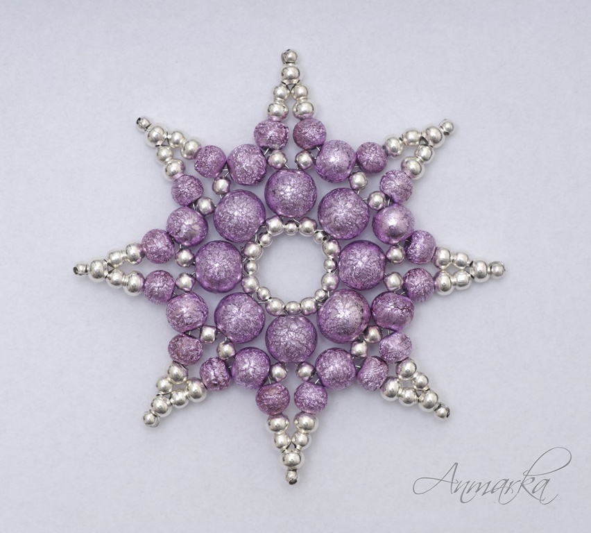 kovová hvězda ledově fialová