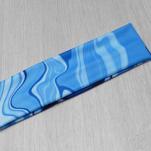 Modrá látková čelenka