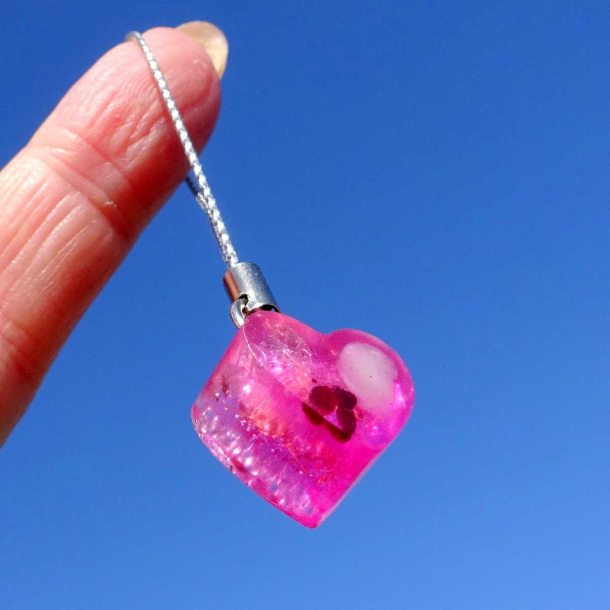 Mobil přívěsek * orgonit * Růženínové srdíčko