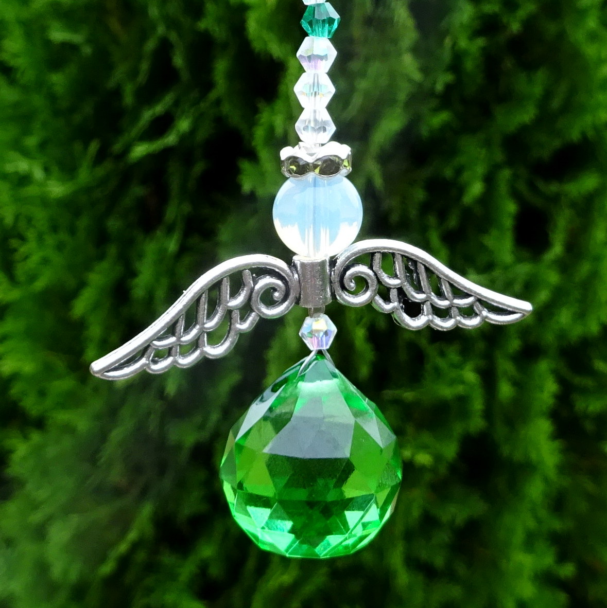 Anděl Lapač paprsků Slunce  * s Opalitem zelený