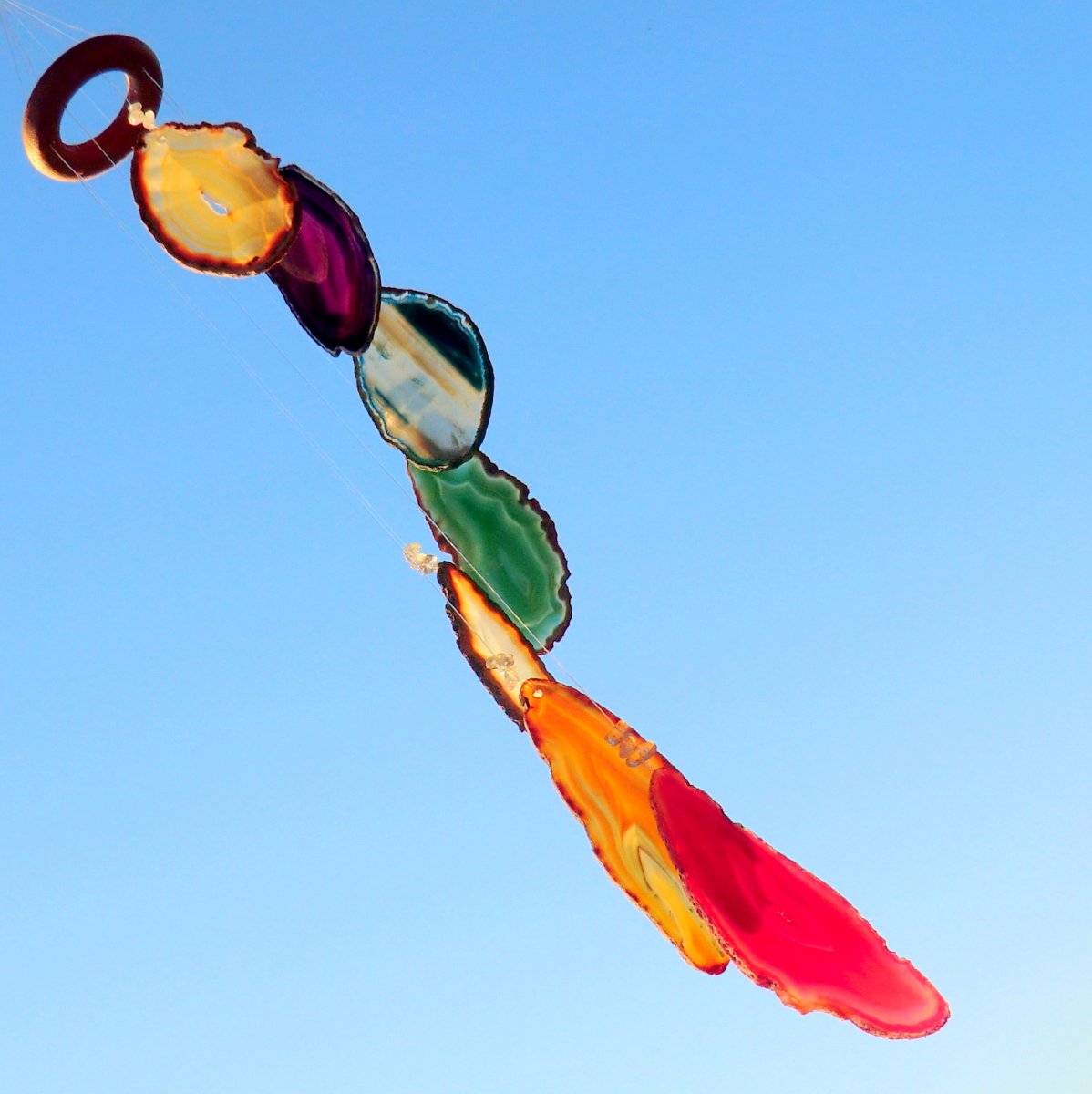 Achátová zvonkohra * Barvy Čaker *  s Křišťálem OBJ