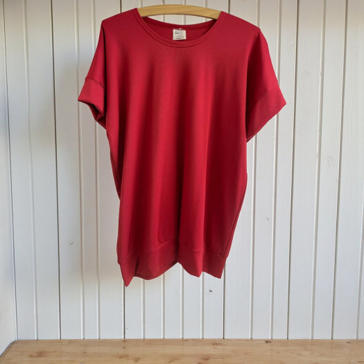 Dámské vínové triko - L