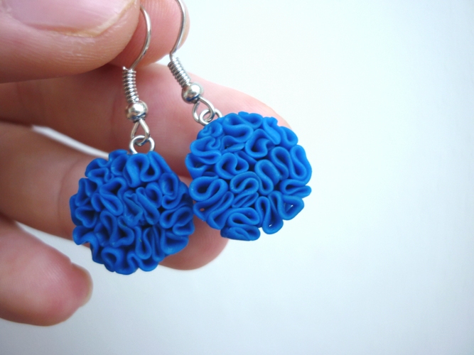 námořnické muchlánky - fimo náušnice