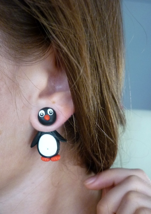 Tučňáci skrz ucho - náušnice