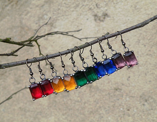 Barvičky...náušnice - cena za 1 pár