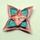 Tyrkysová pochoutka - origami brož