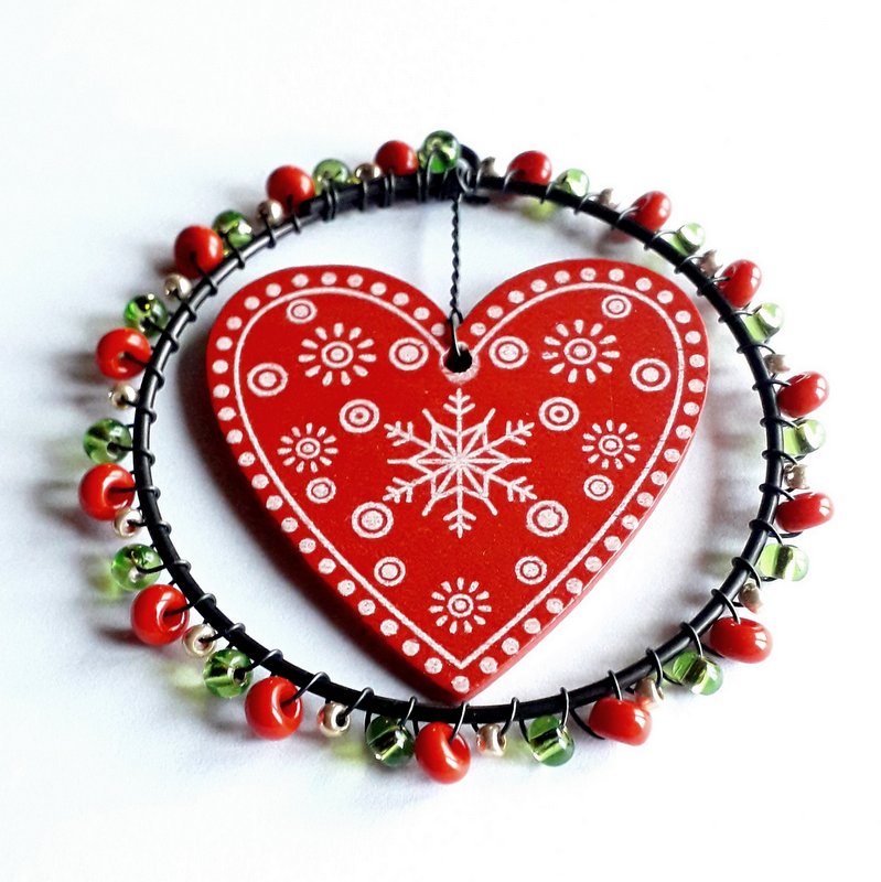 Vánoční ozdoba - srdíčko