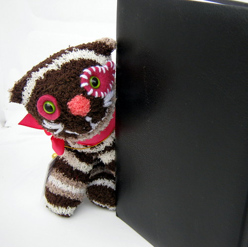 Kočičák z ponožek - Hnědá mazlinka