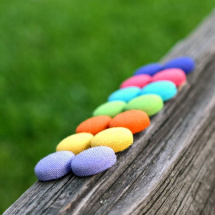 náušnice buttonky - světle fialové