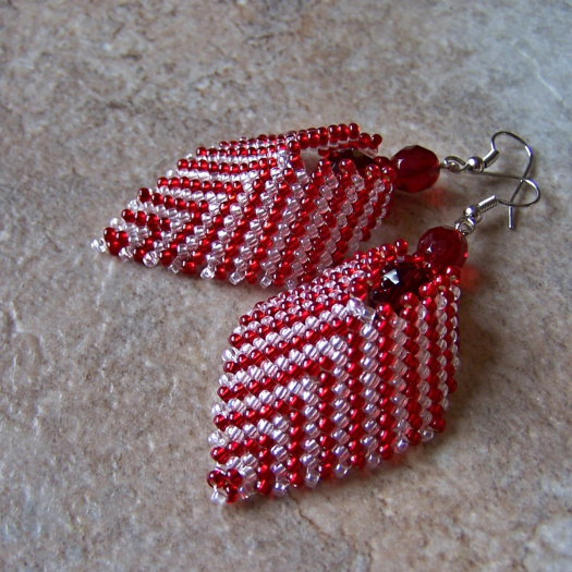 Náušnice "Red stripes"