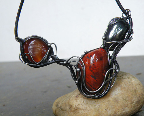 Mornë firinga (Jaspis, Hematit, Achát) + prsten