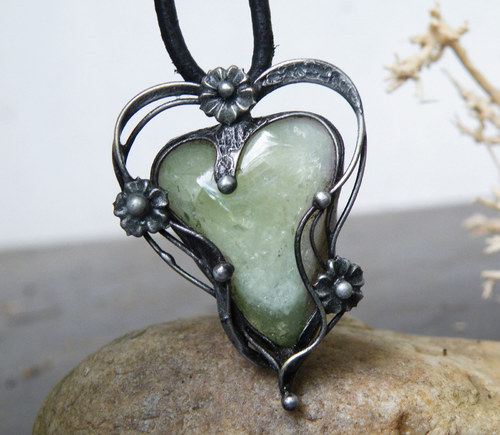 Srdce víly Alwain...(Ametyst zelený)