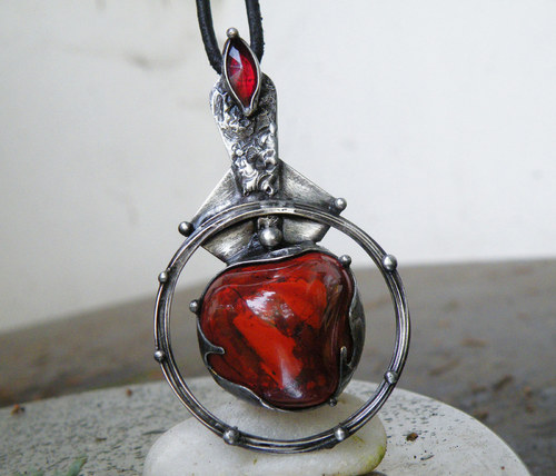 Carnëa...(Jaspis Brekcie, sklo)