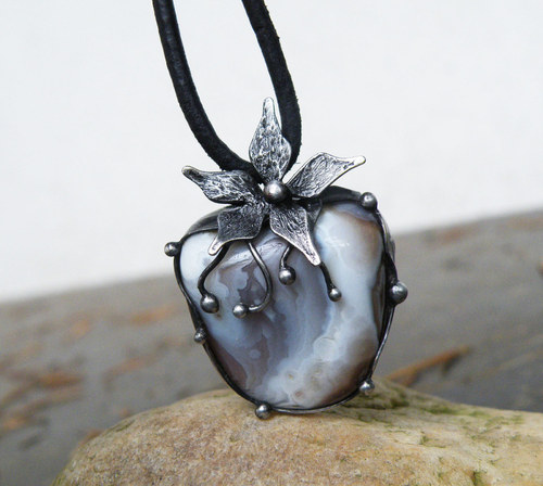 Zimní květ...(Achát Botswana)