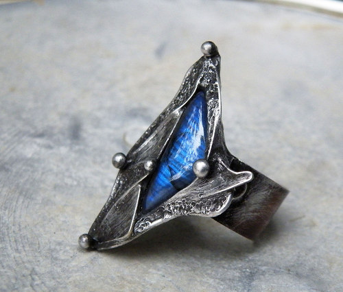 Magická noc...(Labradorit) prsten XXL