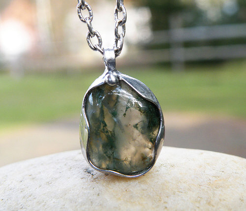 Amulet Mechový Achát...