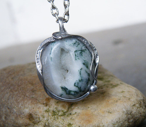 Amulet Achát Stromečkový s drůzou