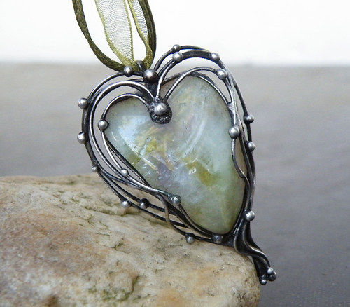 Elfské srdce...(Ametyst - zelený)