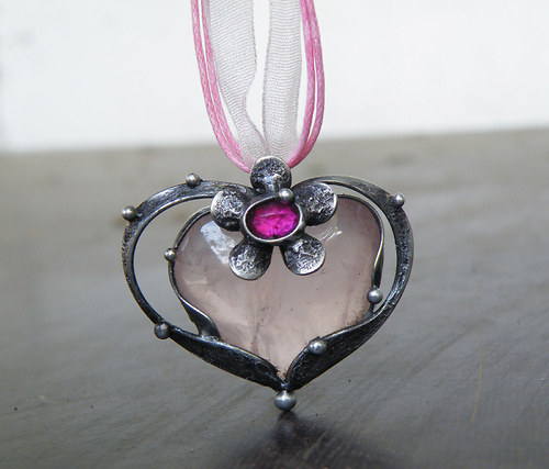 Něžné srdce...(Růženín, sklo) 