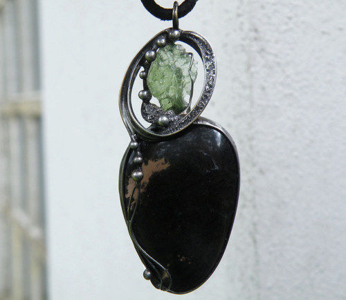 Magické spojení...(obsidián, vltavín)