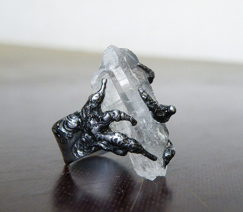 Pro čarodějku...(surový křišťál) obří prsten