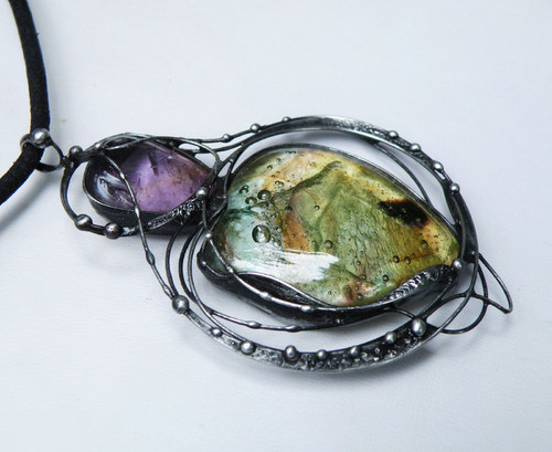 Najáda...(luxusní sklo, ametrín)