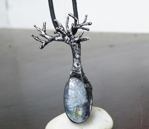 Zimní strom...(křišťál aqua aura) 