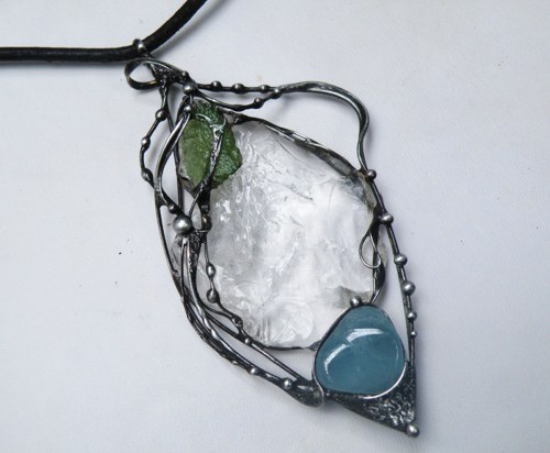 Agarion... (křišťál, vltavín, akvamarín) 