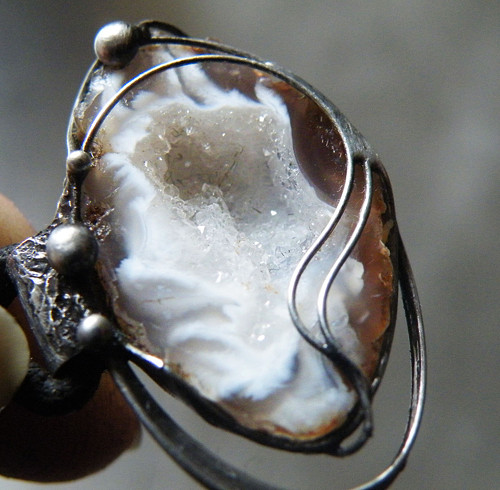 Zimní krajinou...( peříčkový achát)