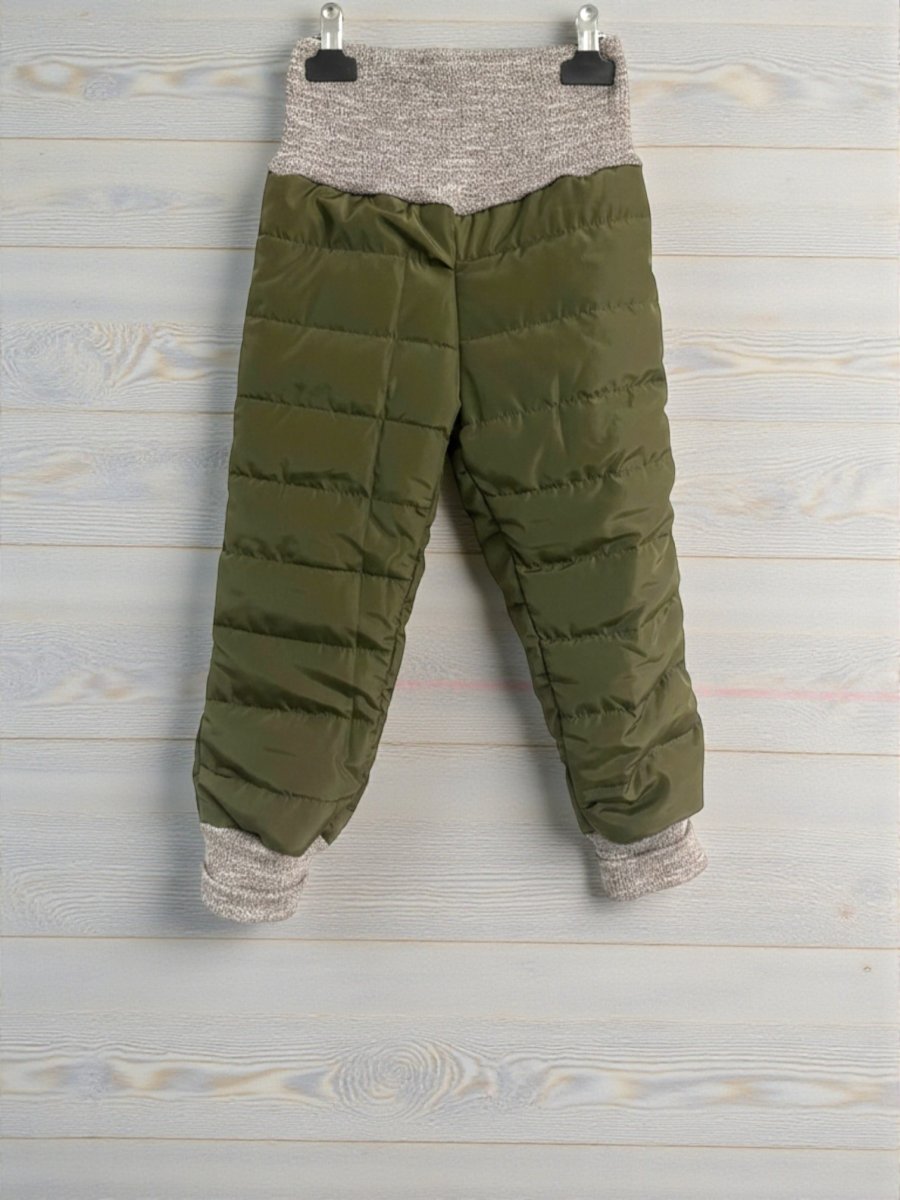 Oteplováky khaki prošev - 92,98,104