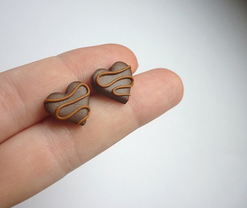 Čoko pralinky - náušnice