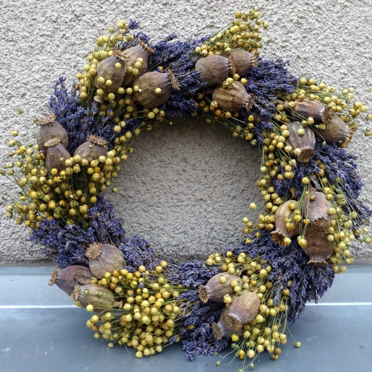 Věnec - Levandule, makovice, len...