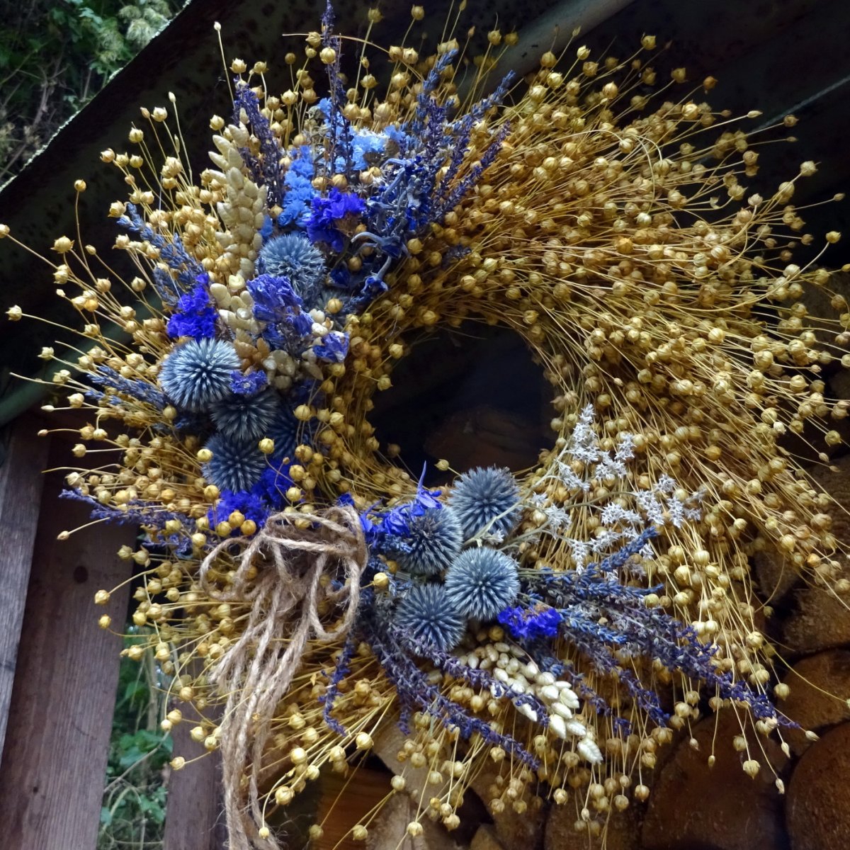 Věnec - Lněný v modrém...