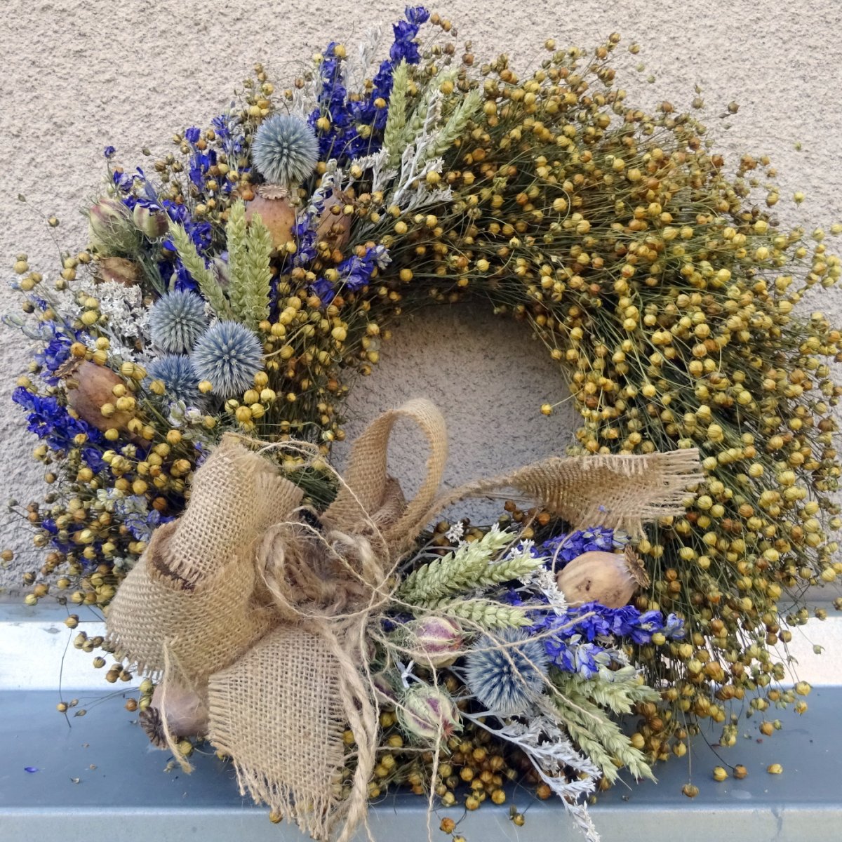 Věnec - lněný modrásek