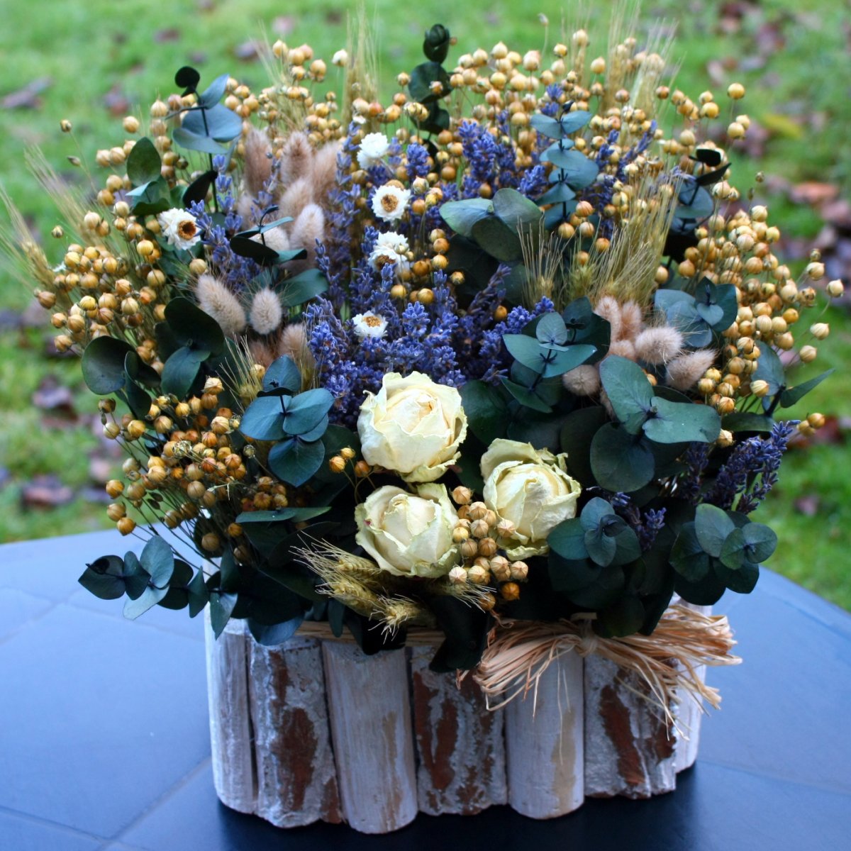 Košík - Eucalyptus, len, levandule