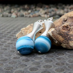 Náušnice - zklidnění (achát)