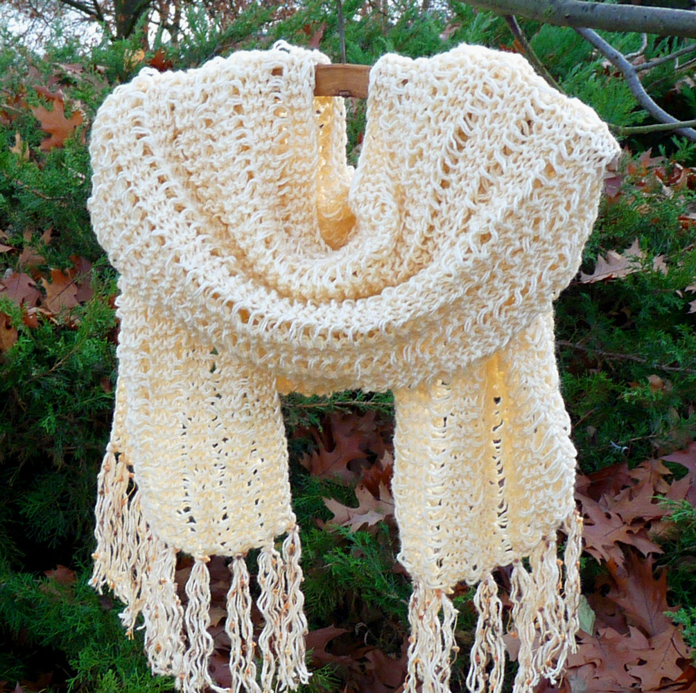 Dlouhá šála - banánová