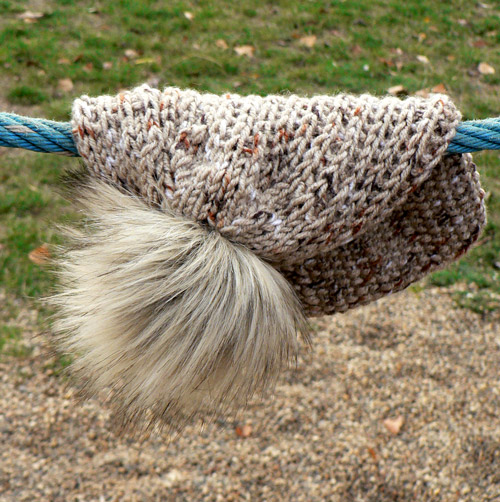 Vlněná čepice - přírodní