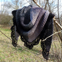 Pletený šátek - strniště