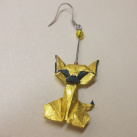 Zlatá číča - origami náušnice