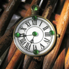 Light green clock 3D - II.
