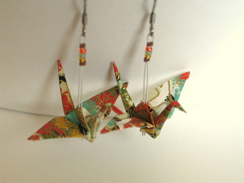 Vůně Japonska - origami náušnice