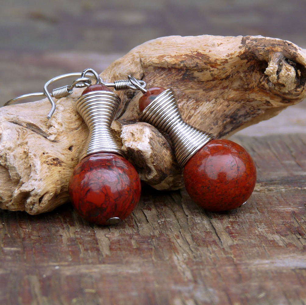 Náušnice - radost ze života (jaspis)