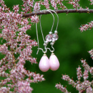 Náušnice - růžové kapky