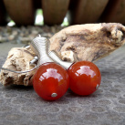 Náušnice - žhnoucí (karneol)