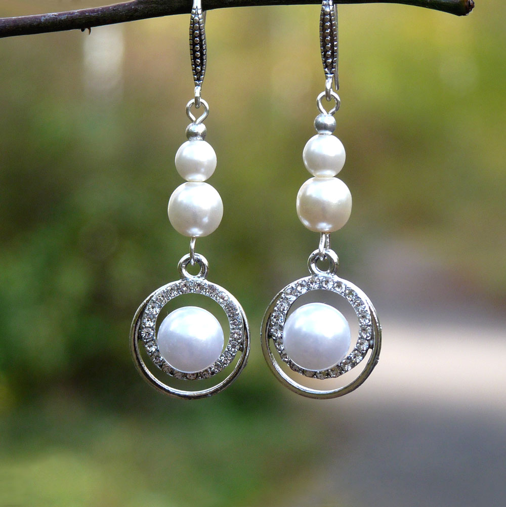 Náušnice - perla v kruhu