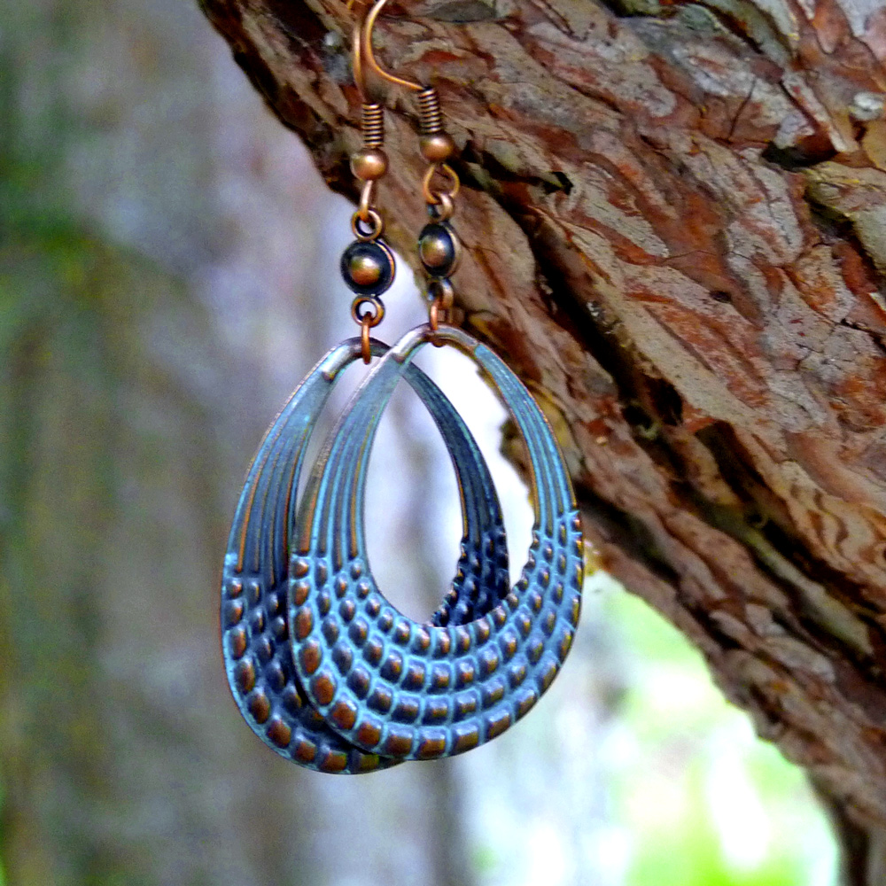 Náušnice - tepané slzy