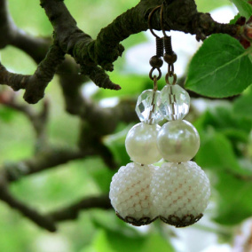 Náušnice - jabloňový květ