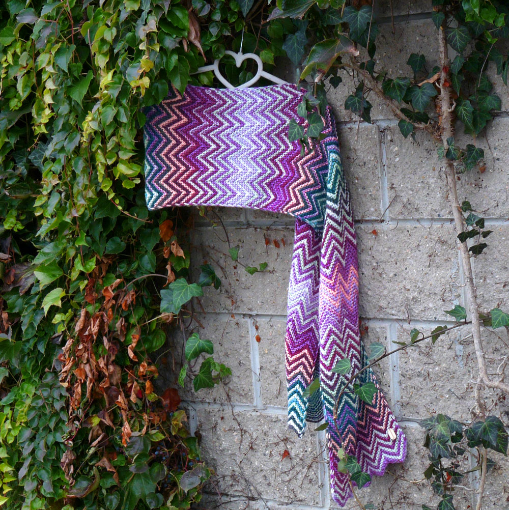 Pletená šála - sen o levanduli